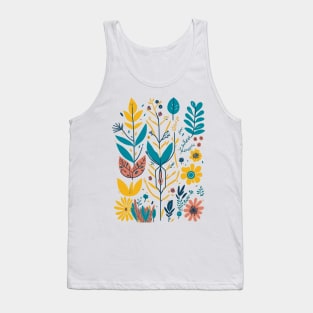 Bohemian Style Floral Shapes Tank Top
